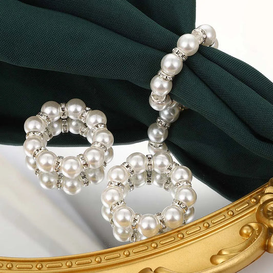Pearl Napkin Rings for Table Settings
